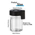 Gordon Light-Up Led Storage Jar, Air Tight & Magnifying View Jar, Black Jar Lid, Rechargeable Glass Jar Container 155 ml